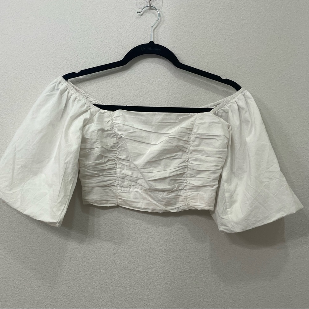 urban outfitters ruched crop top